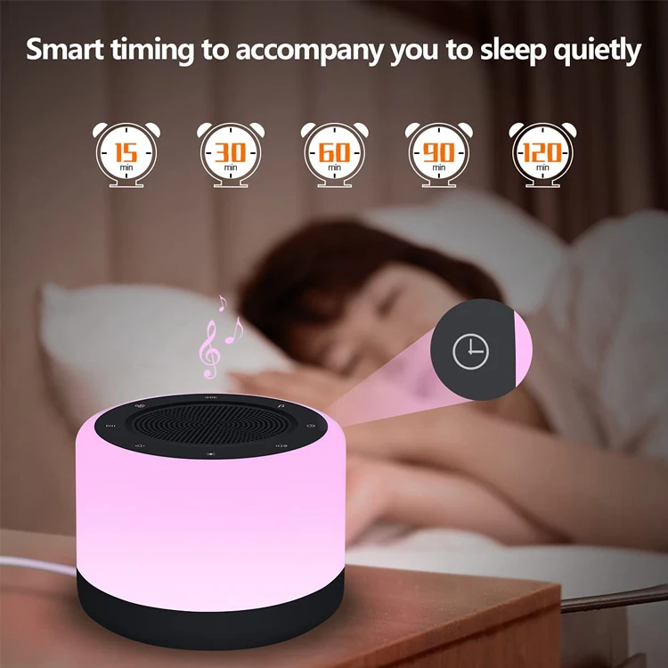 LED lights Sleep Therapy Soothing Natural Sounds Sleep Machine sleep aid white noise sound machine for both baby and adults
