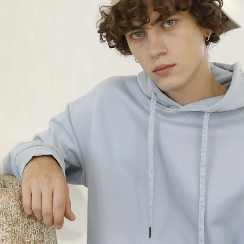 2021 винтажная толстовка с капюшоном без шнурков для мужчин хлопковая 320 г 400 г/м2 пуловер унисекс большим весом