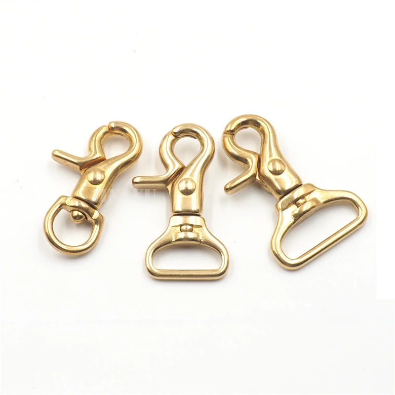 Wholesales Custom Metal Small Push Gate u shape solid brass Snap Hook For Key Chain