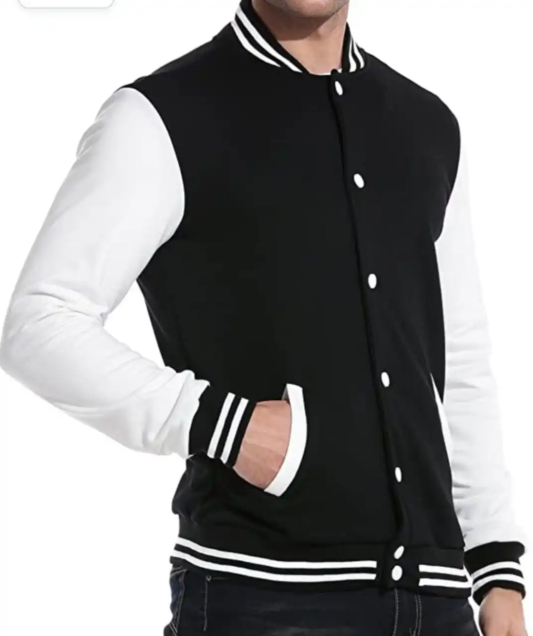  Мужская Черная Куртка Varsity в бейсбольном стиле