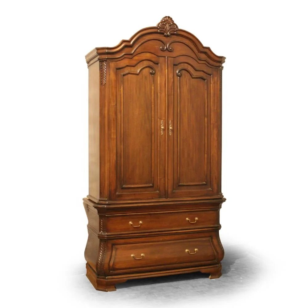Antique Victorian 2 Door Wardrobe Solid Mahogany Wooden