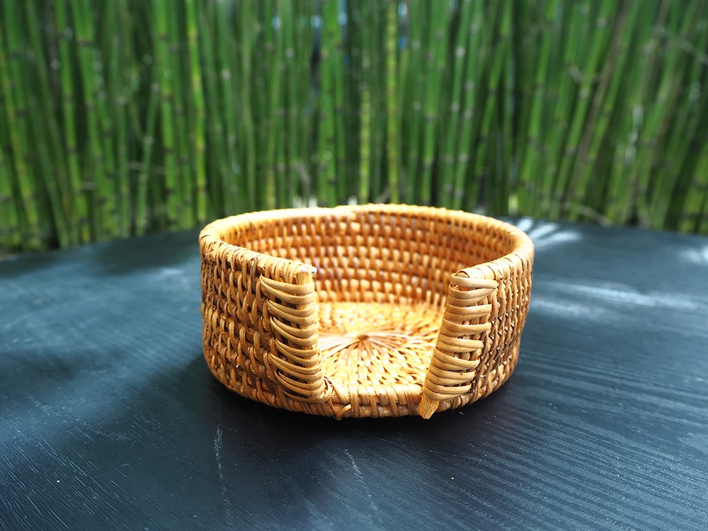 Rattan Coaster Set Hand Woven Rattan Coaster Table Decoration Accessories Kitchen Table Decoration