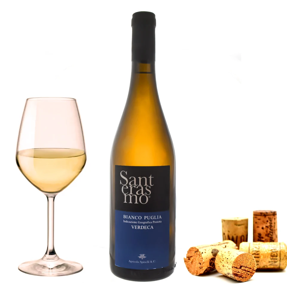 Best Italian White Wine Santerasmo VERDECA IGP Puglia Bottle 0,75L | Dry | Elegant aromas
