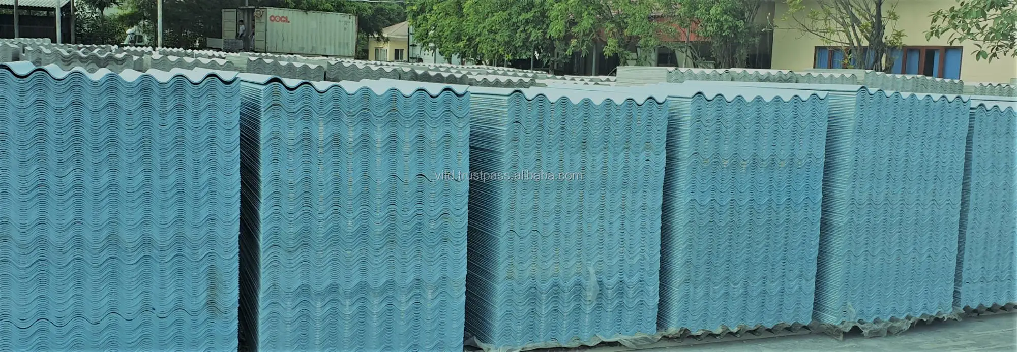 100% Asbestos-Free Industrial Design Style Grey Fiber Cement Roofing Sheets Made in Vietnam for Cladding Applications