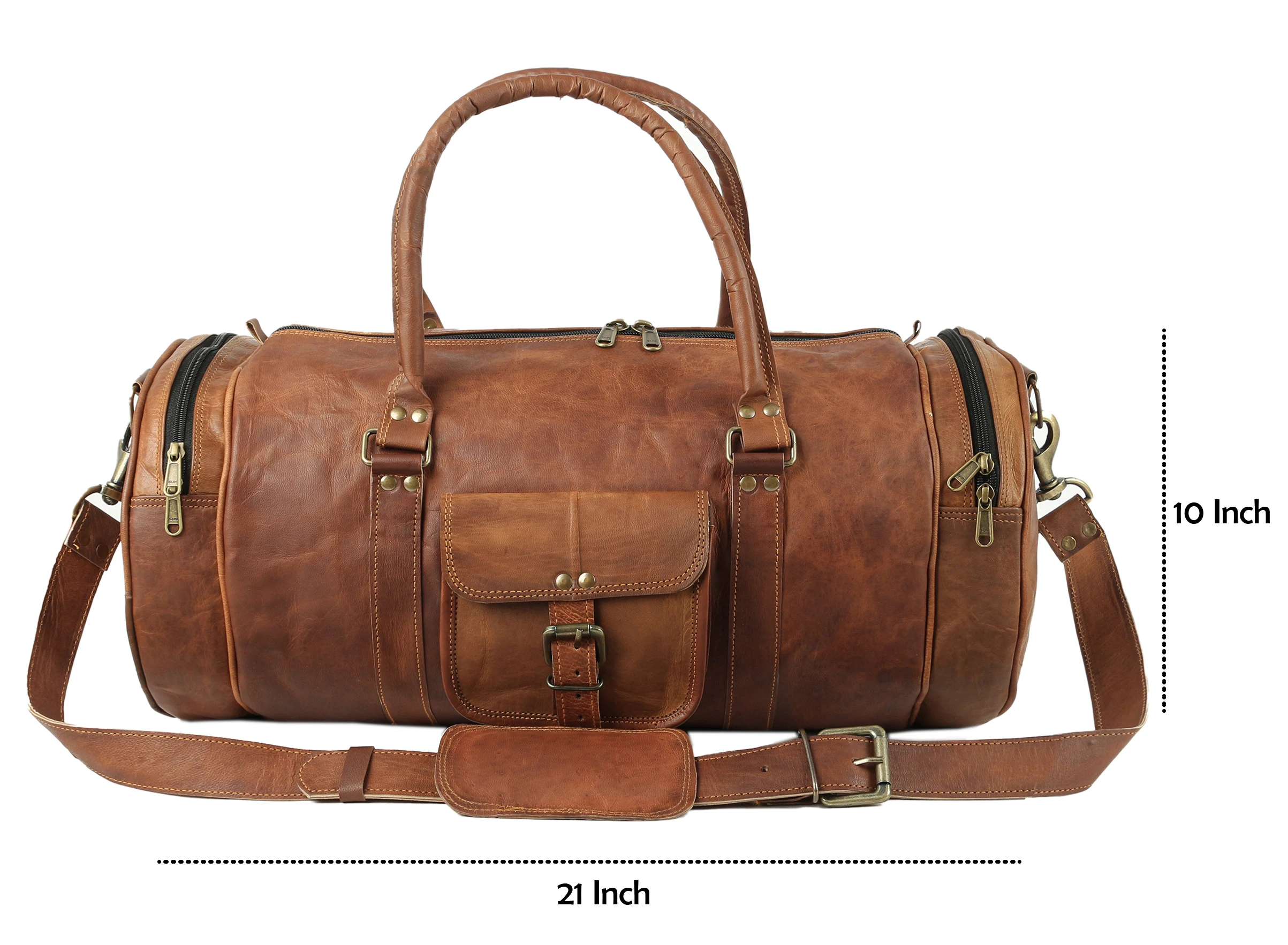 New Arrival Vintage Craft Leather Bag Duffle  Genuine Leather  Casual Travel Bag for men and women