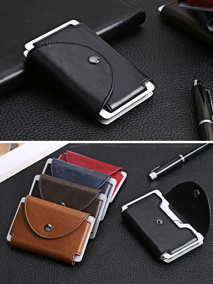 new arrival rfid men business credit card holder with money clip