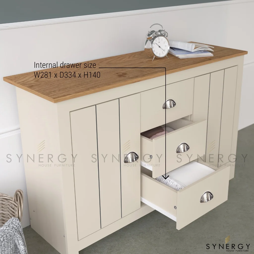 Multi purpose Sideboard - LEXINGTON Series - 3.9ft - Display Cabinet - Multifunctional Side Table for living room