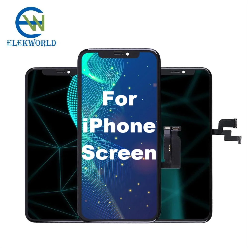 
For iPhone Screen Soft OLED Incell LCD Elekworld RJ EK TM screen replacement for iPhone clear display High brightness 