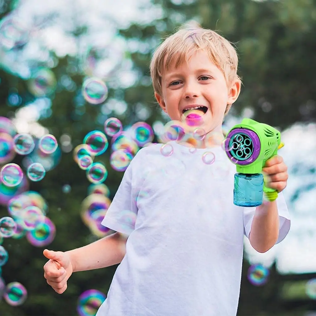 Bubble Guns for Kids Outdoor with Bubble Refill Solution Automatic Bubble  Blower for Kids