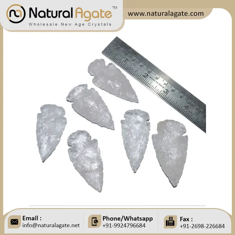  Crystal Quartz Arrowhead 2 Inch | Agate Arrowheads Gemstone