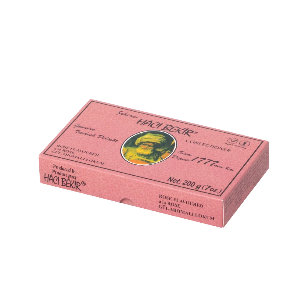 
Authentic Rose Flavor Turkish Delight 200g Made in Turkey From Oldest Manufacturer in Turkey 