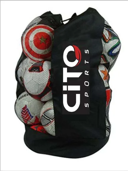Large Capacity Heavy Duty Football Drawstring Net Pack Mesh Soccer Sport Ball Bag with Adjustable Shoulder Strap Low MOQ offer