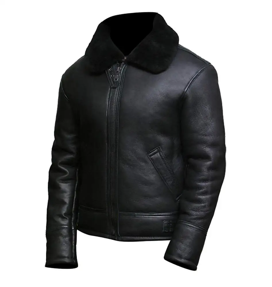 Men Pilot Bomber Leather jacket | High Quality Fashion Design Pilot Bomber Leather Jacket