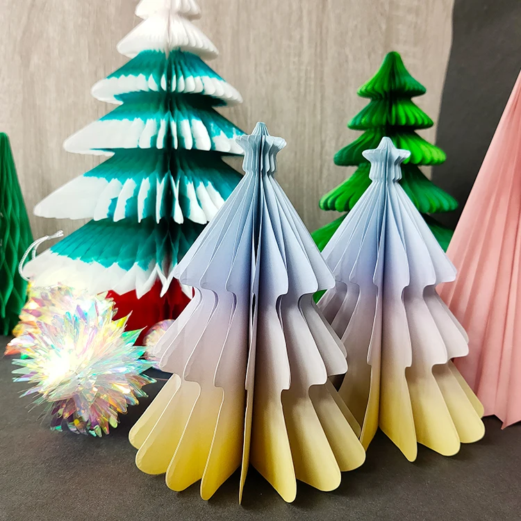 4 colors printed gradient paper tree CE-8P025