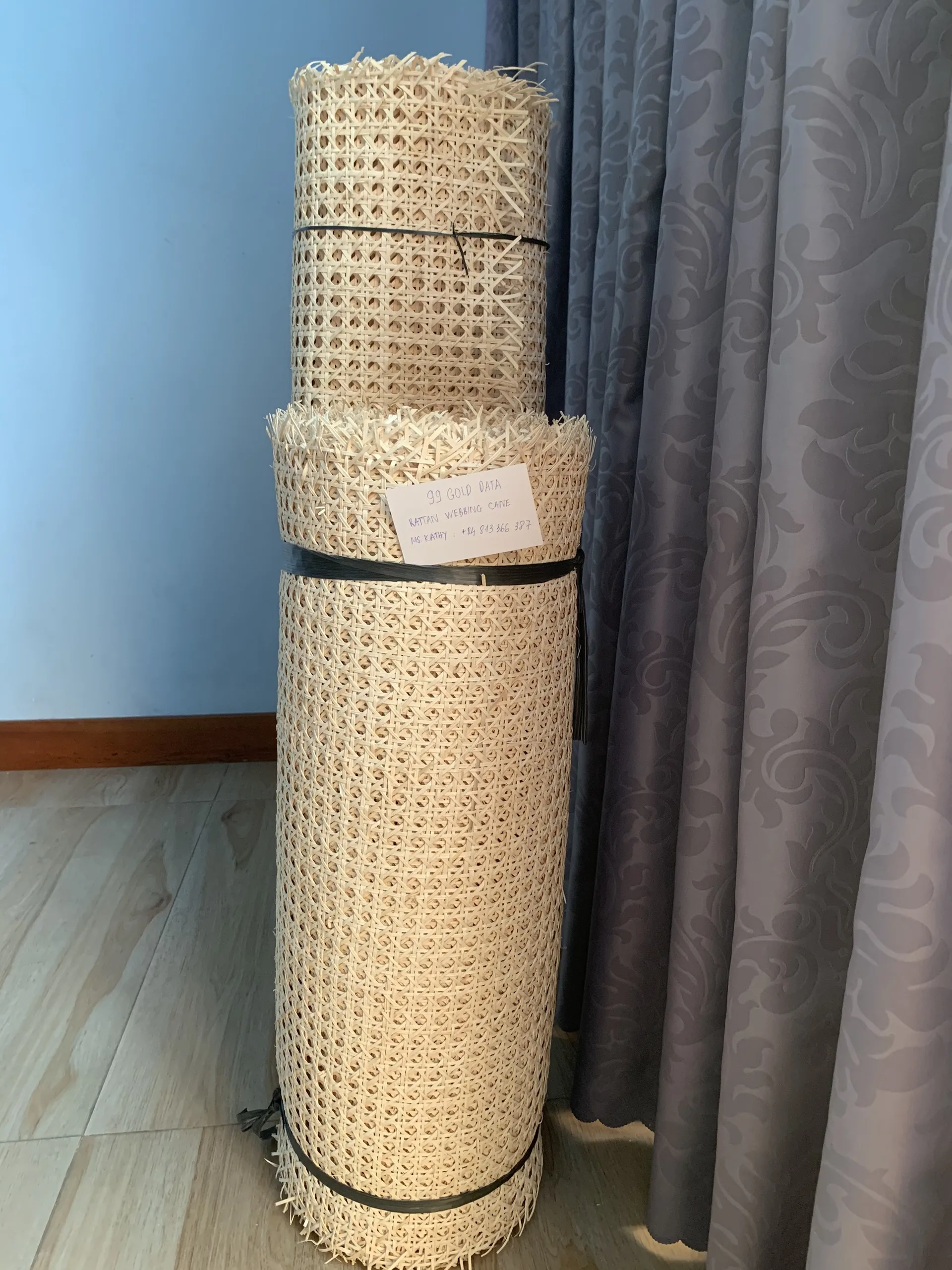 Best Selling 2021 Bleached Rattan Cane Webbing Roll - Natural Mesh square Woven Rattan Cane Webbing