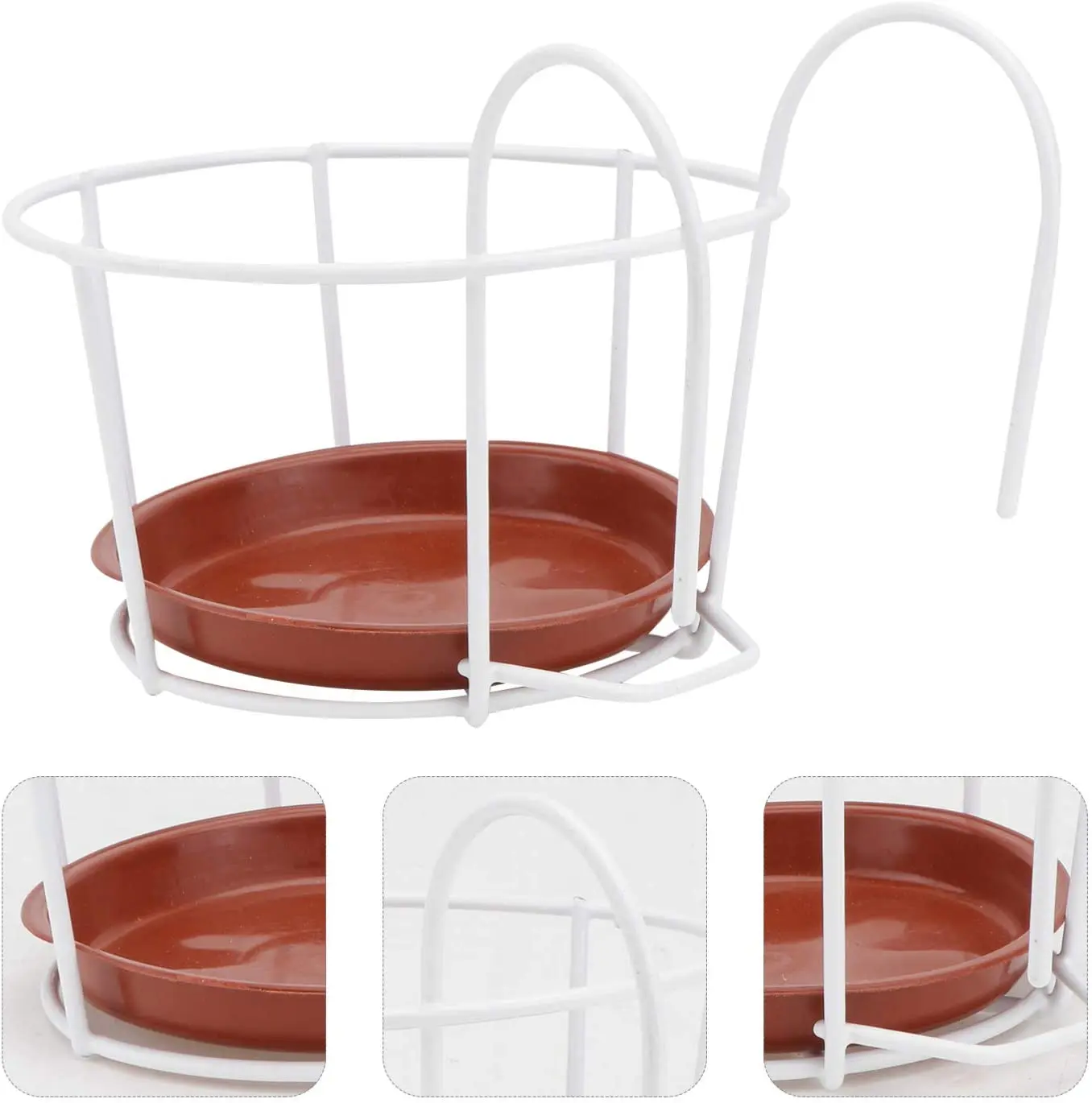 Подвесной Держатель для растений винтажная романтическая корзина из кованого железа плантатор с цепочкой крючок ретро комнатный и уличный цветочный горшок дома