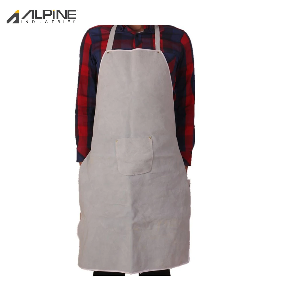 2024 Best Selling Adjustable Men Leather Apron Waterproof Oil Proof Industrial Apron Safety Leather Apron For Men