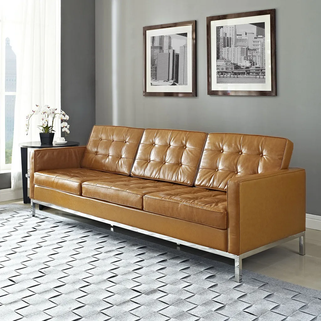 Living room leather sofa