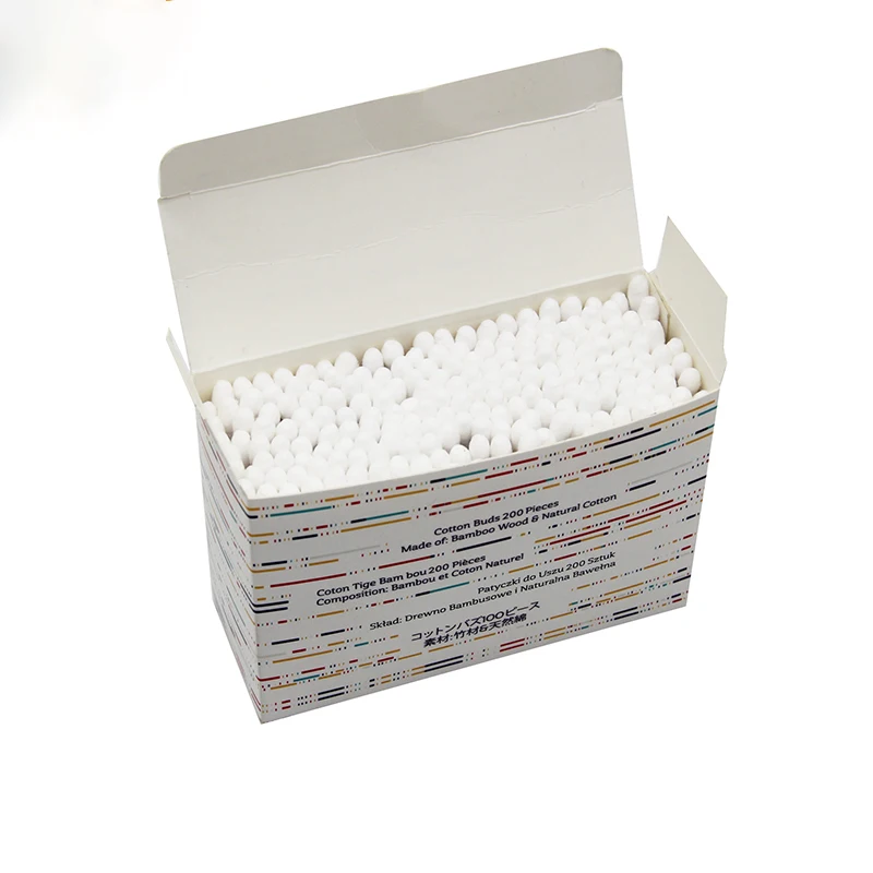 
200pcs/Pack Bamboo Cotton Buds Cotton Swabs Ear Cleaning Bamboo Sticks Makeup Health Tools Cotonete 