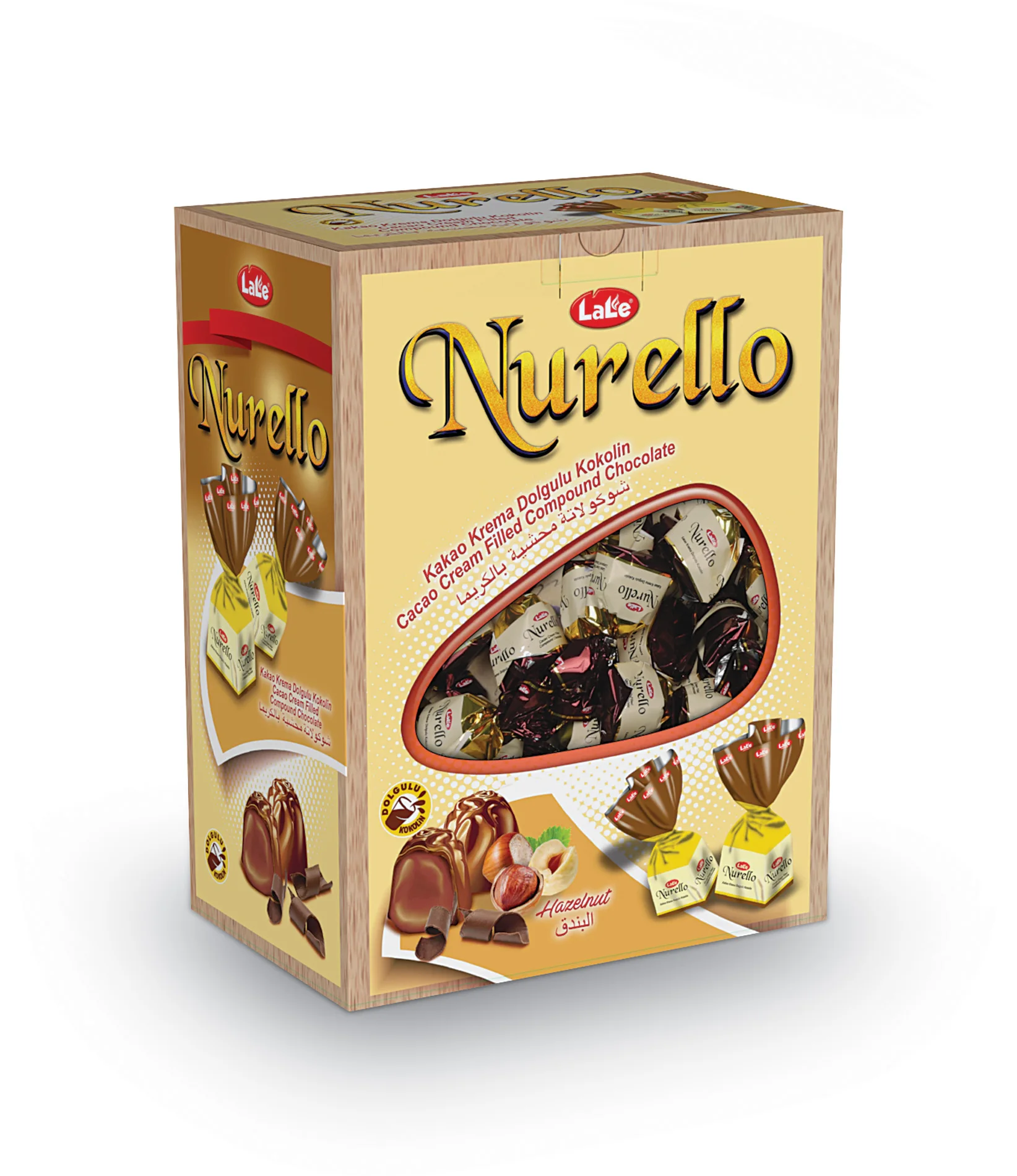 LALE NURELLO MILKY HAZELNUT COCOA CREAM FILLED  COMPOUND CHOCOLATE