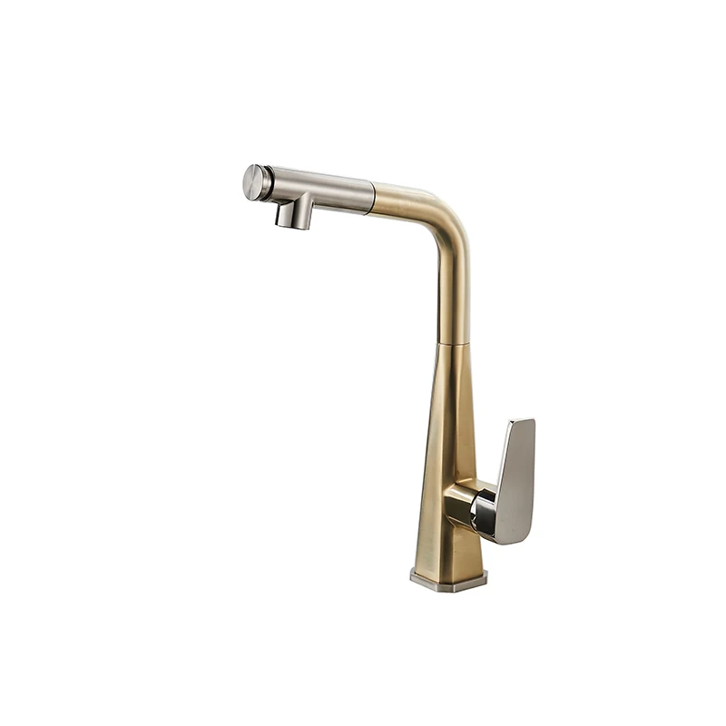Matte GOLD Kitchen Sink Faucet Pull Down Kitchen Faucet Single Handle Mixer Tap 360 Rotation Torneira Cozinha Mixer Tap