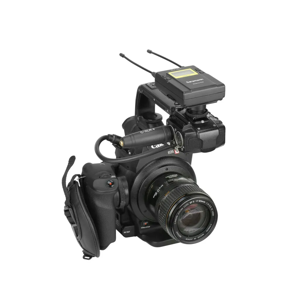 Saramonic C-XLR+ 3.5mm TRS Female to XLR Male Output Adapter w/ Phantom to Plug-In Power Converter for 3.5mm Mics to XLR Output