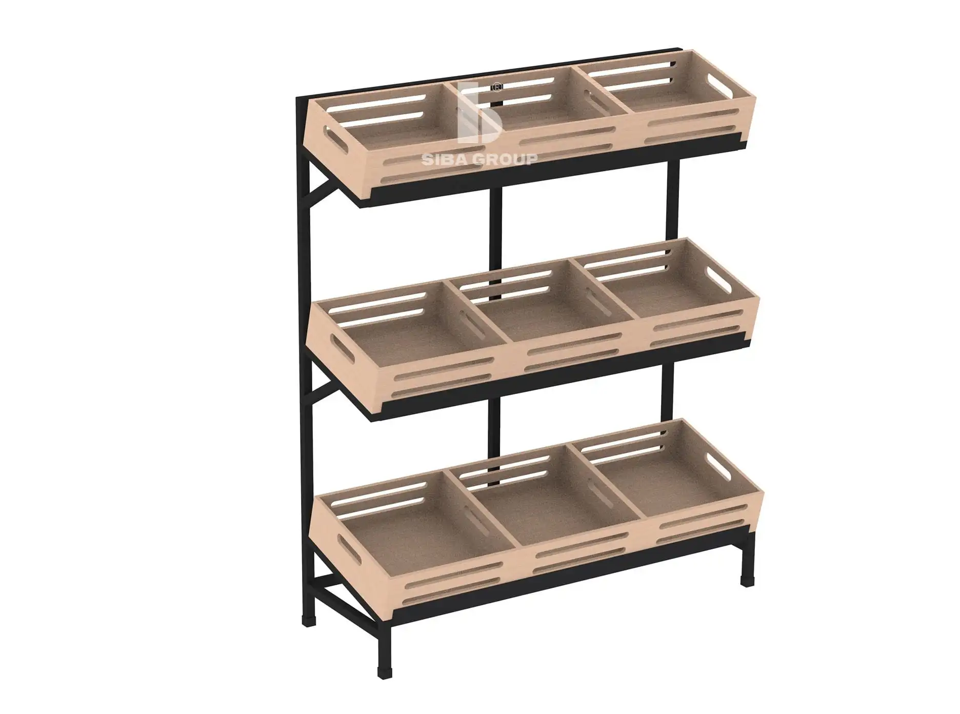 Hot Selling Modern Fruit Vegetable Display Stand Store Supermarket Shelf Fruit Vegetable Display Rack