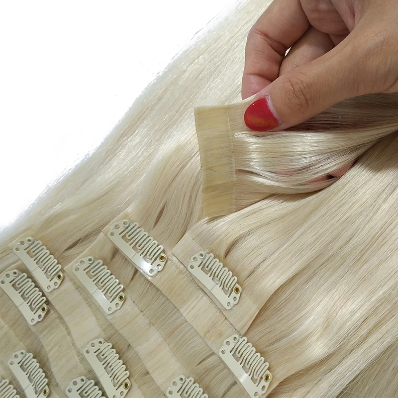 New Arrival fashion good quality 100%VIETNAM  human hair Seamless clip in hair extensions