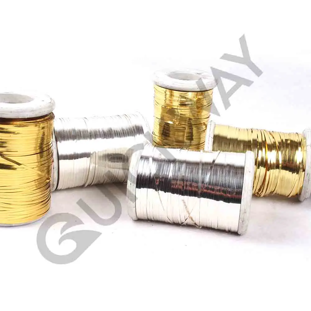 Gold and Silver French Bullion Wire For bullion Wire Flat embroidery Work