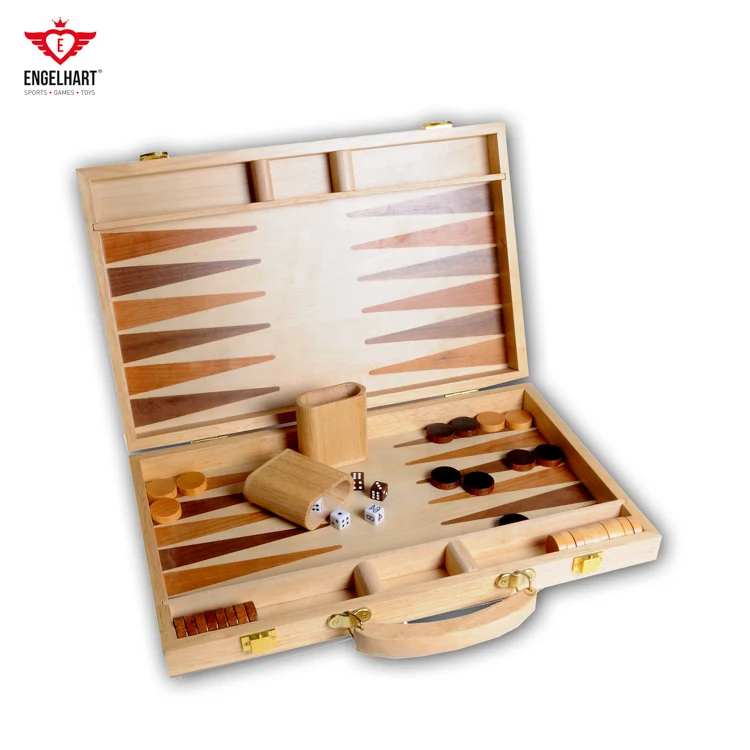 Longfield Games - Premium Quality Wooden backgammon jacquet chaquete 15 inch inlaid Board Games Recreational Educational