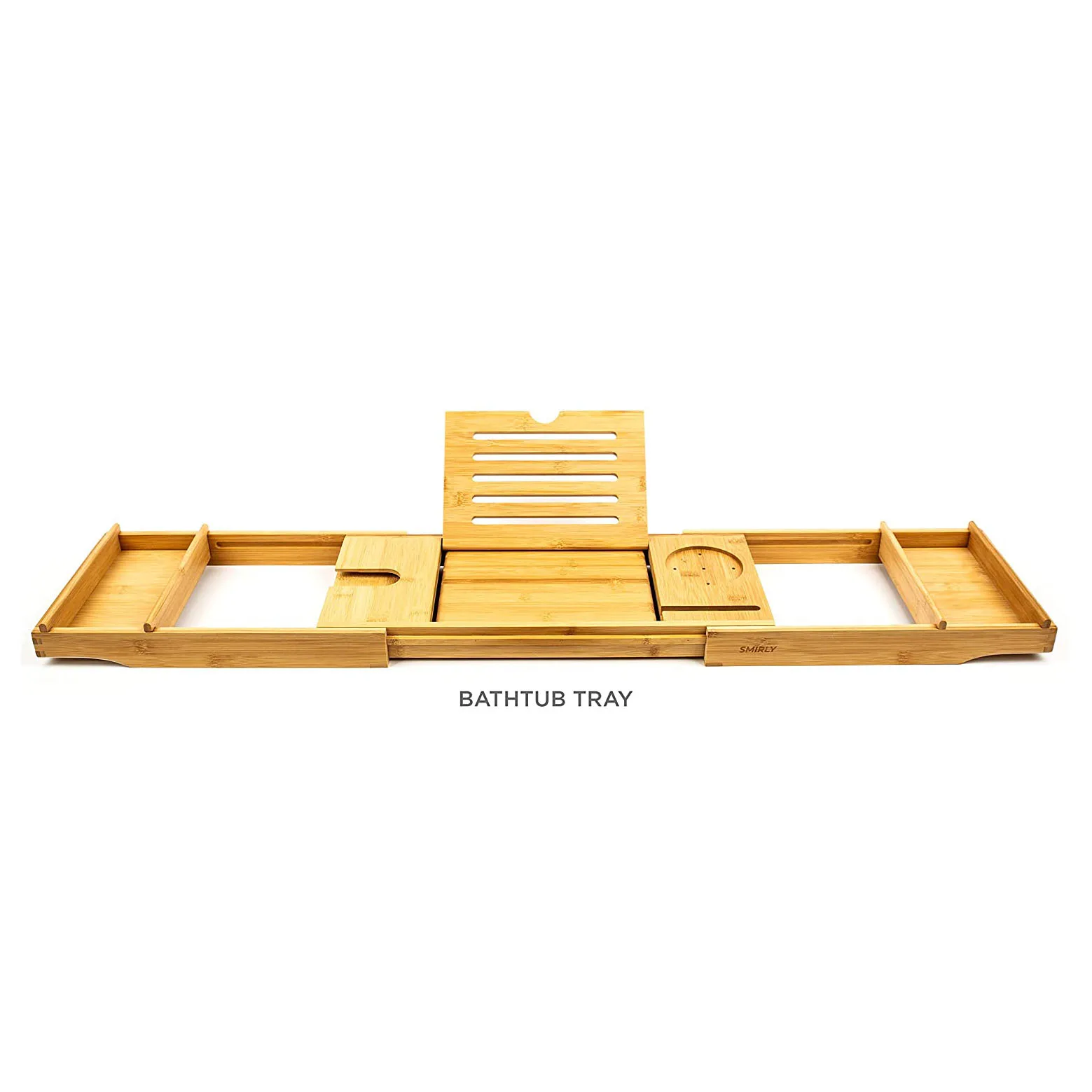 Expandable Bamboo Bathtub Tray Bamboo Bath Tray for Tub with Book Stand bamboo bath caddy Tray for Luxury Bath