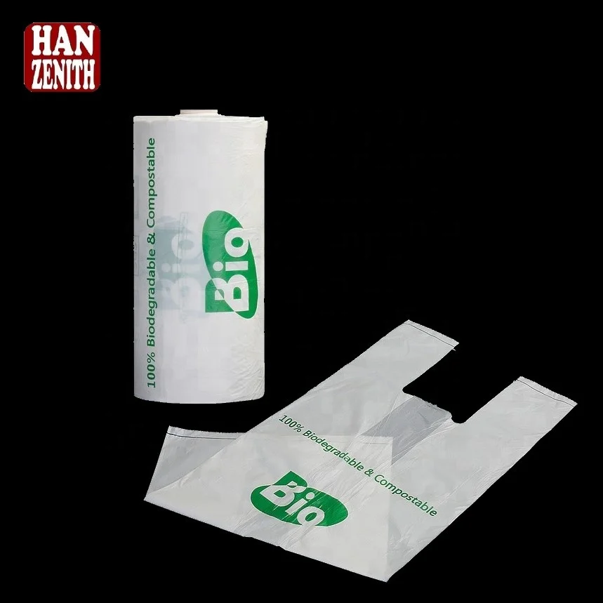 
100% Biodegradable Compostable PLA (Polylactic Acid) Plastic Shopping Bag 