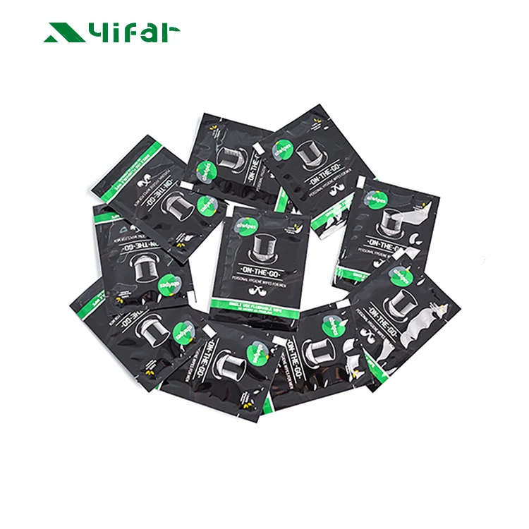 Single Use Flushable Travel Pack Portable Hygiene Care Wet Wipes For Men