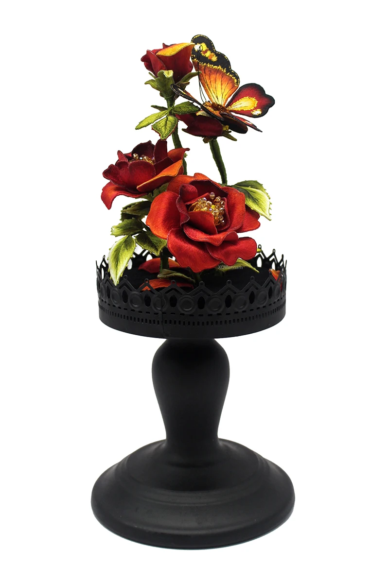 
Best Selling New Style Artificial Crafts The Calling Of The Rose Embroidery Accessories for Gift and Decoration 