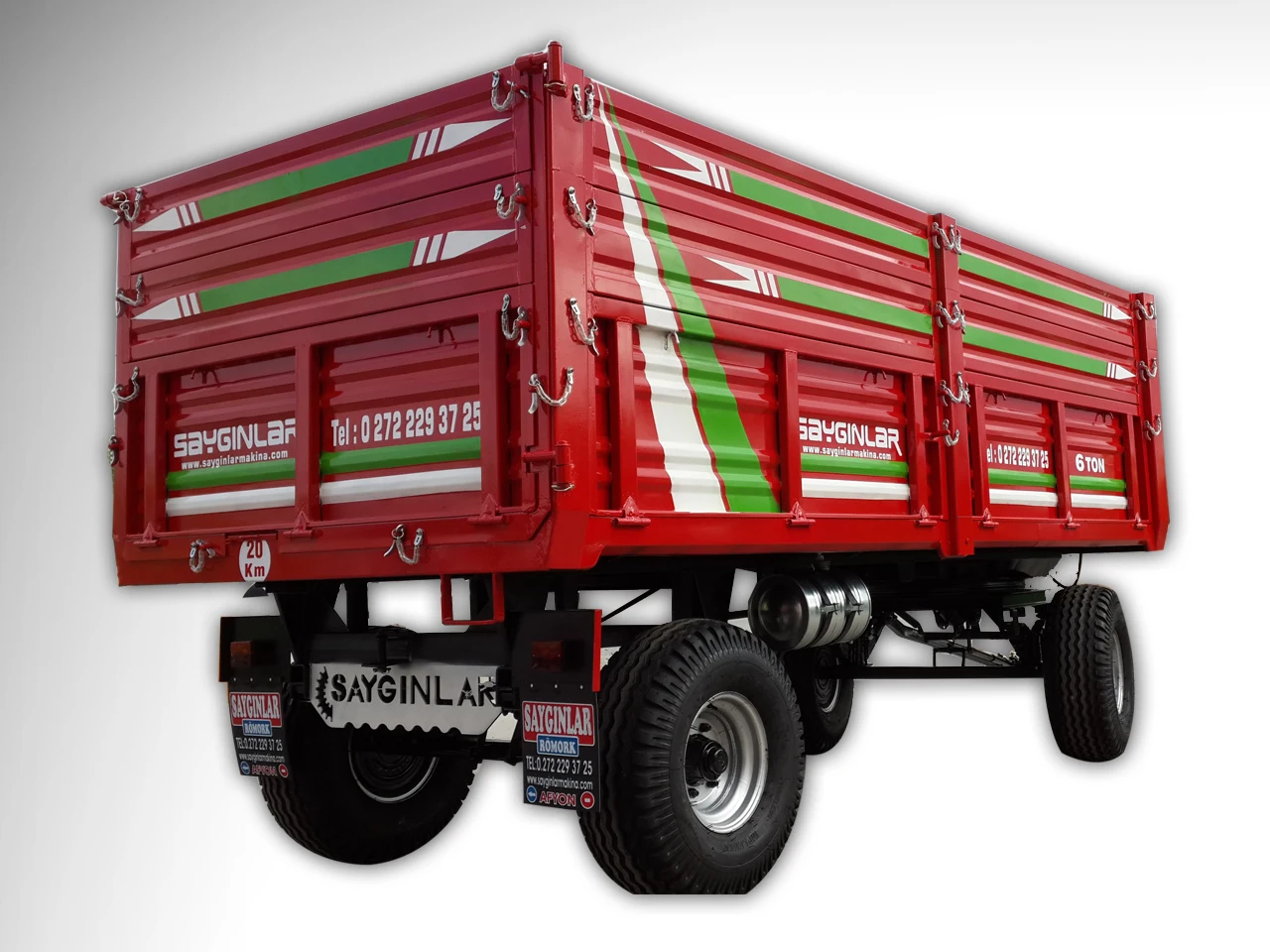 Double axle Farm Trailer From Turkey 6 Tones Manure Dumping Trailer From Turkey