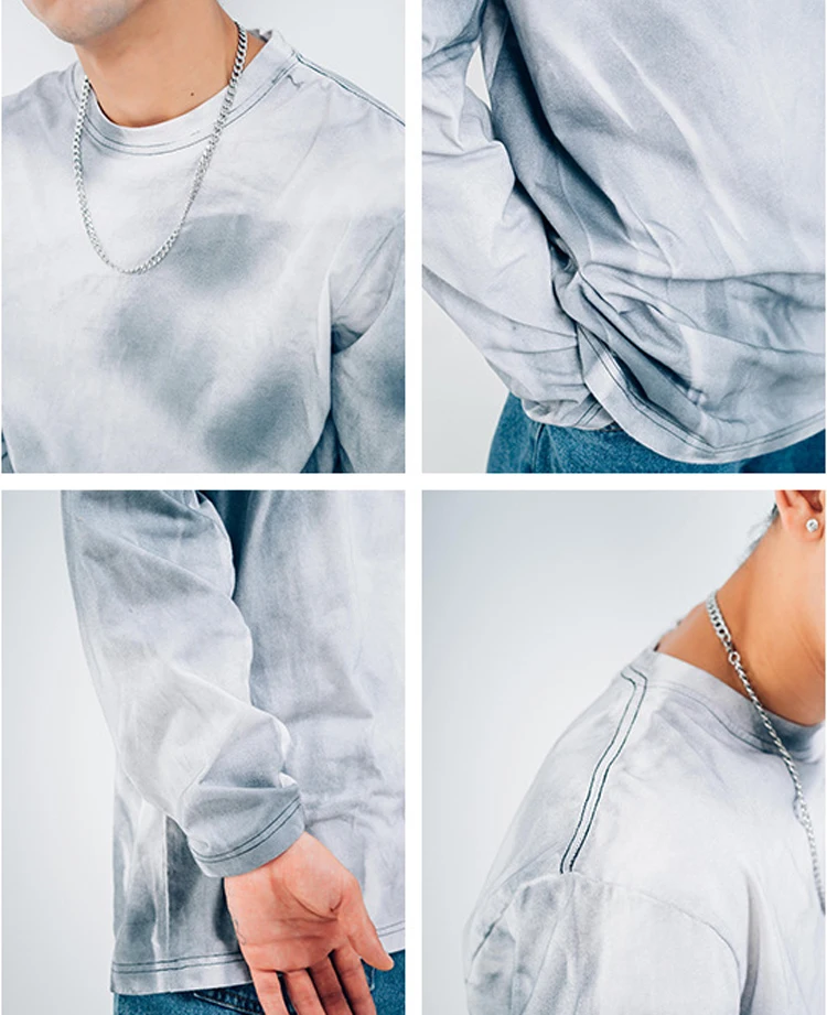 
Custom Vintage Long Sleeve Blank Tshirt Faded T Shirt Longsleeve Washed T-shirt 