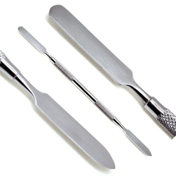 High Quality Cosmetic Cream Spatula Set of 4 Pcs Stainless Steel Satin  Polish Finishing Make-Up Spatula