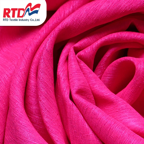 
Японская шелковая ткань RTD, костюмы для женщин из 100% полиэстера, розовая фуксия, WP 1184 