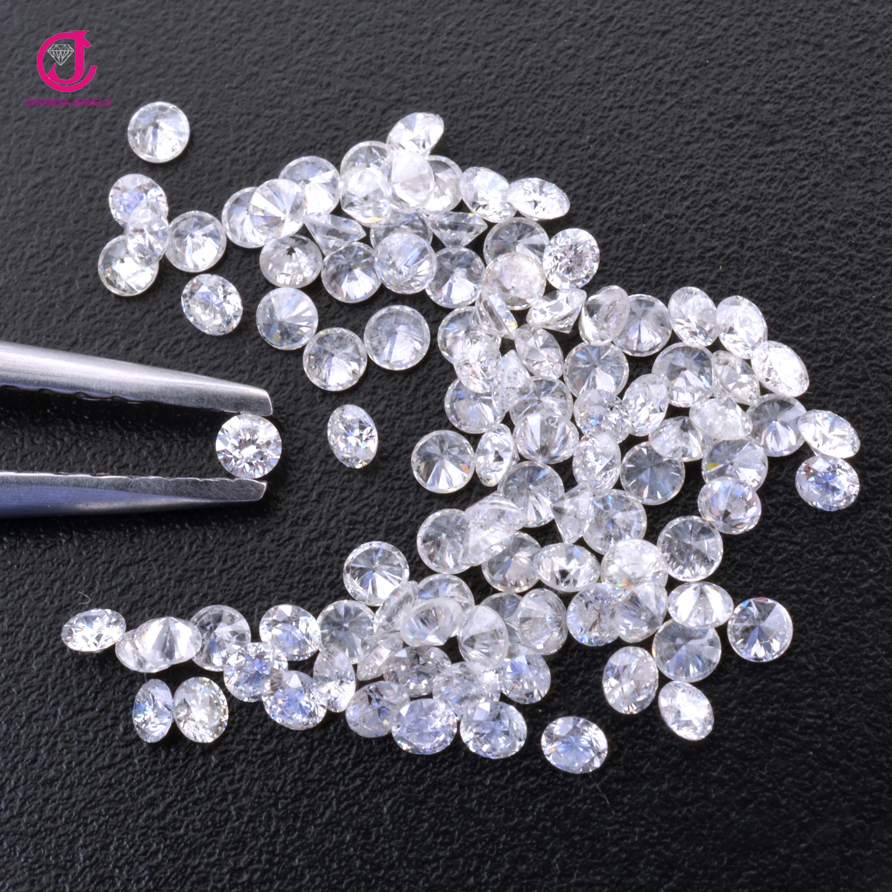 1.6MM - 2MM 100% Natural I1 Purity White Diamond Faceted Round Cut Loose Diamond For Jewelry At Wholesale Price