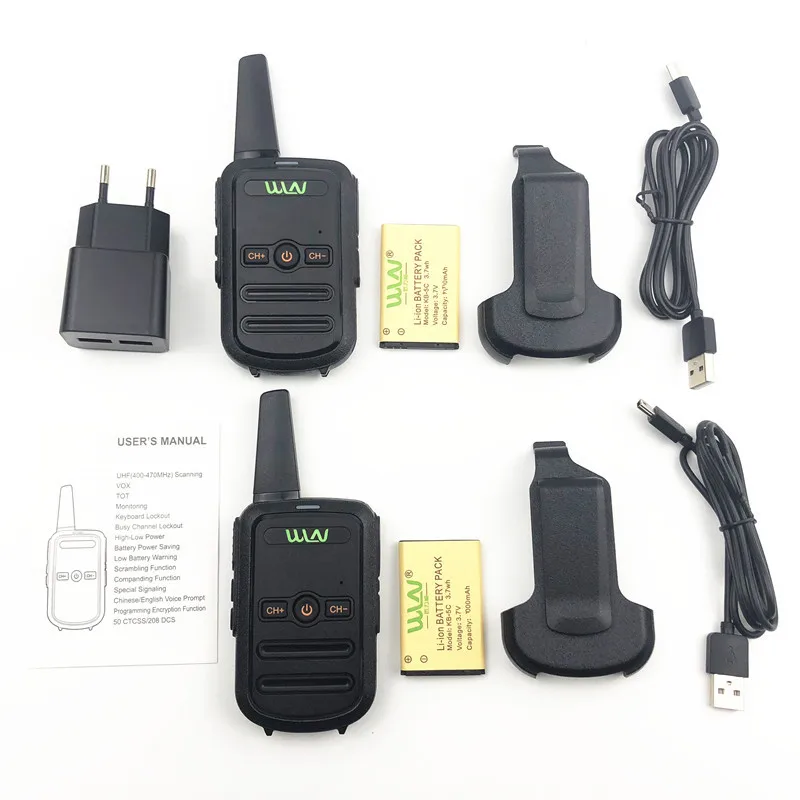 WLN KD-C52 Mini Handheld Transceiver KD C52 Two-way Radio Ham Radio Station Walkie Talkie Gift Children Children