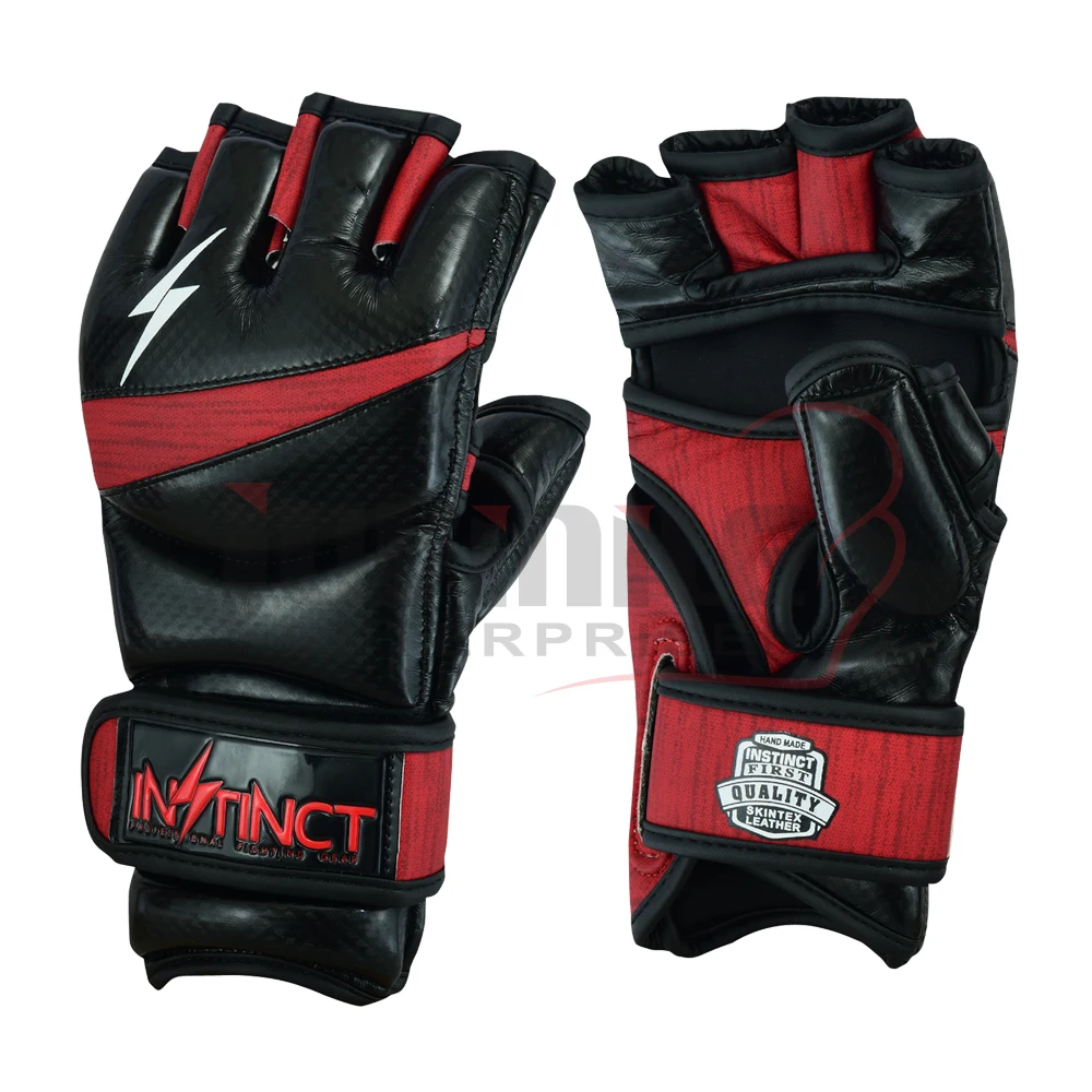 High quality wholesale custom logo boxing mma half finger gloves INSTINCT fighting mma gloves