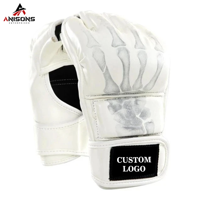 OEM Service Men Punching MMA PU Boxing Gloves Pakistan Made Best Price Men Half Finger MMA Gloves For Sale