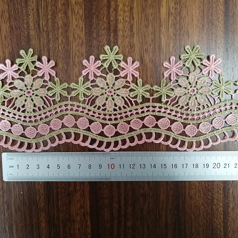 Waved Flower Lace Trim 100% Polyester Lace Ribbon Trim Embroidery 10 cm Lace Border Fabric