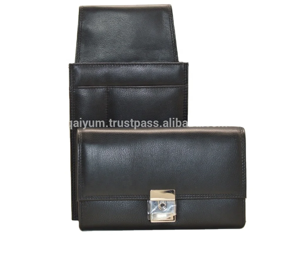 Waiter Purse Wallet Organizer Ladies Long Wallets Wholesale Genuine Leather Hold Money Customize Logo RFID Standard Size Unisex