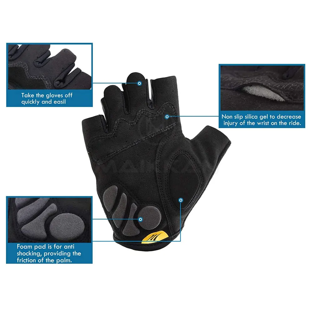 Unisex Cycling Gloves Bicycle Motorcycle Sport Half Finger Gloves