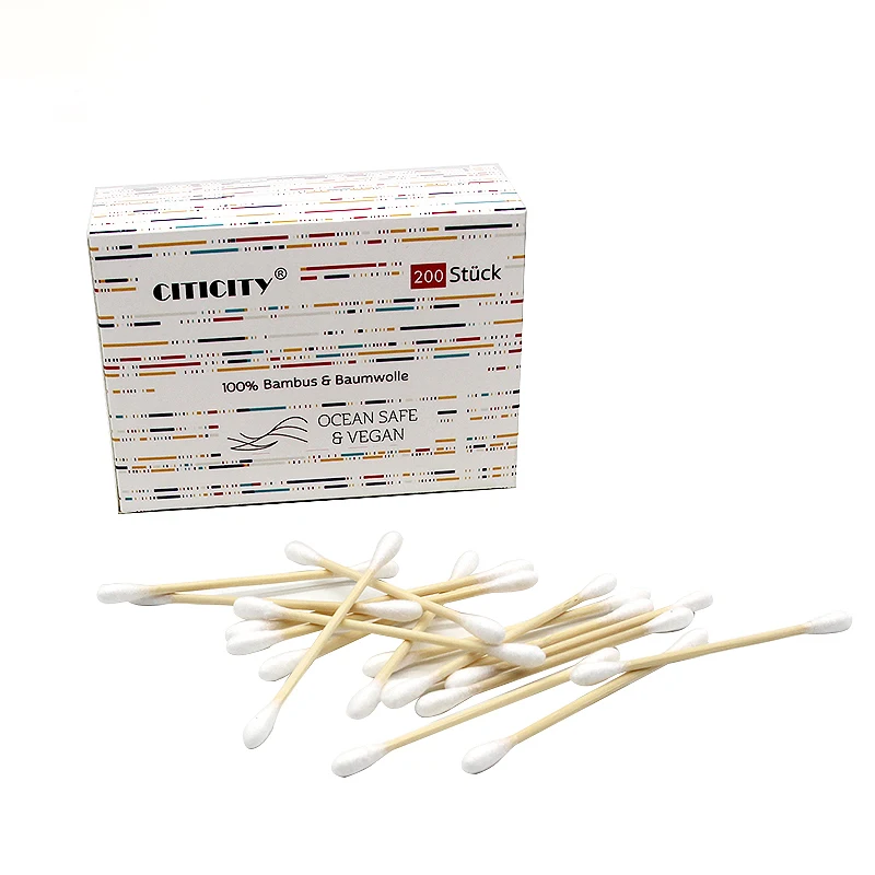 
200pcs/Pack Bamboo Cotton Buds Cotton Swabs Ear Cleaning Bamboo Sticks Makeup Health Tools Cotonete 