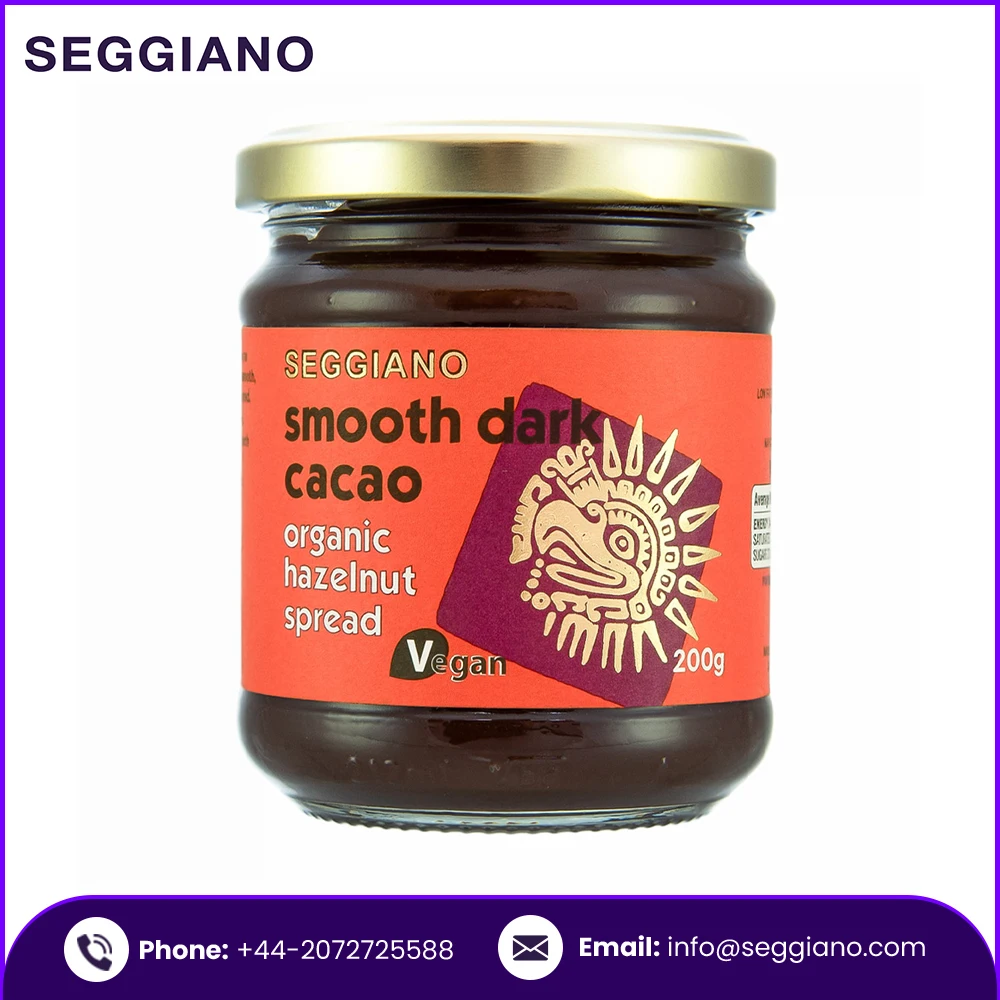 Еда, напиток, джем Seggiano, органический Гладкий темный шоколад, лесной орех, 200 г