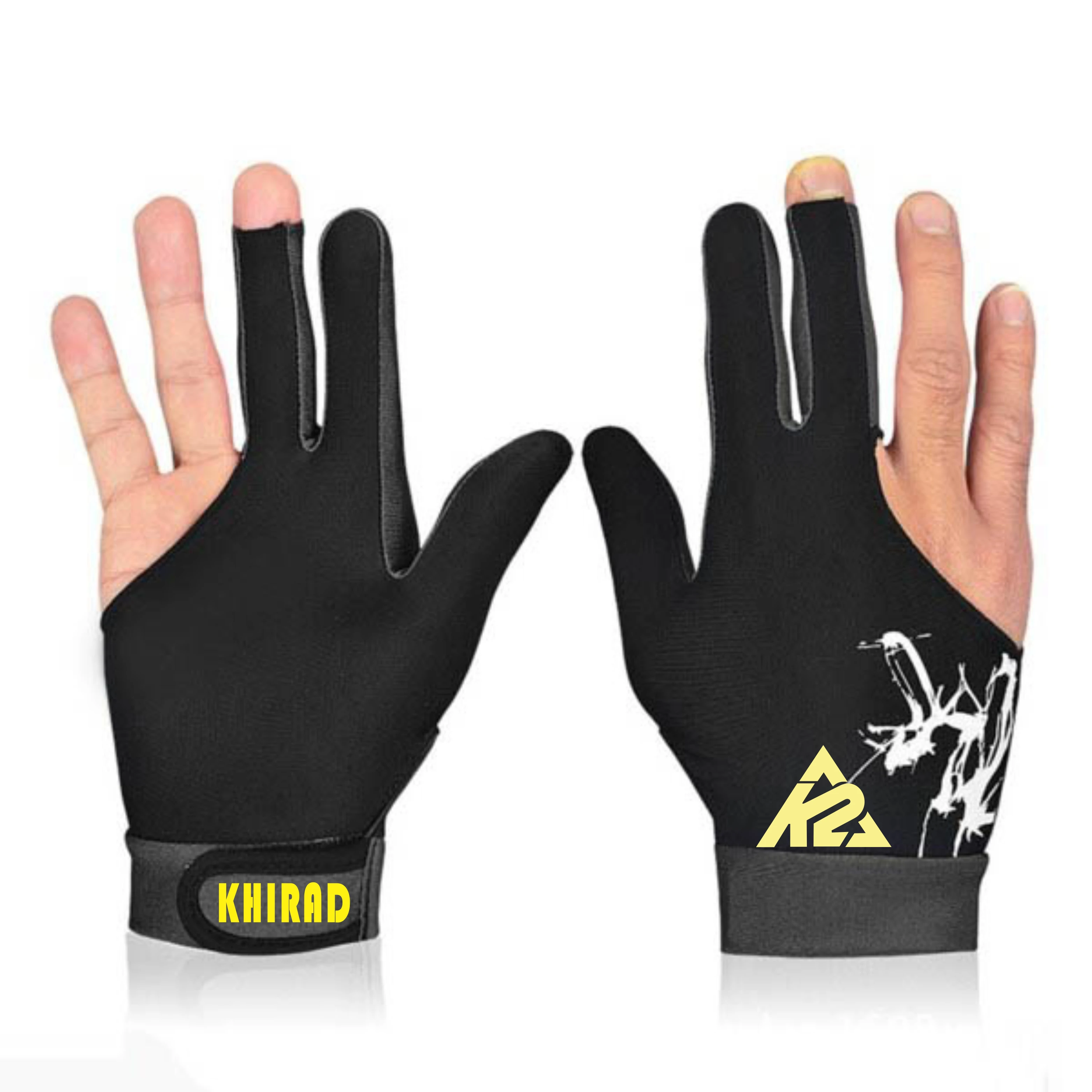 New Style 2020 Wholesale Custom 3 Finger Pool Billiard Gloves With Made Lycra.