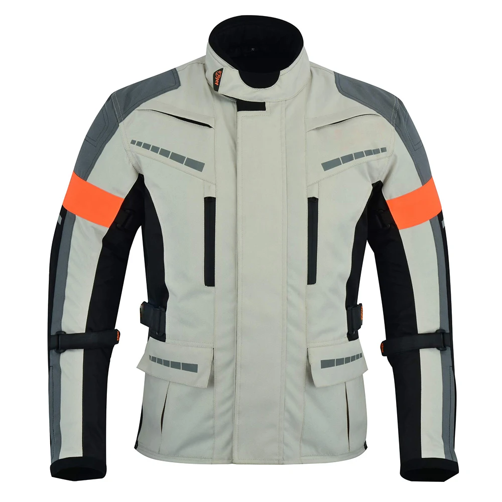 Men Motorbike Leather Riding Jackets CE Approved