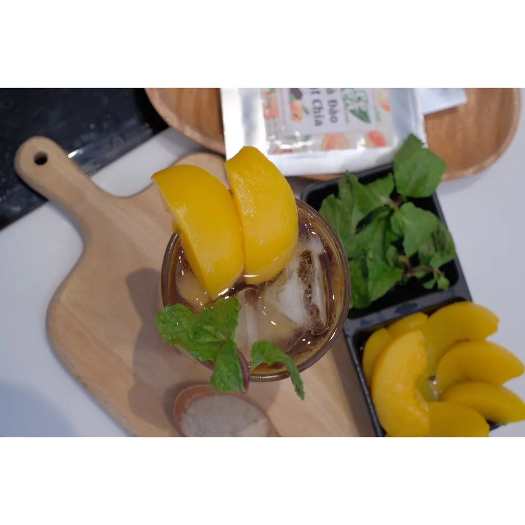 
Flavored Vietnam tea - Peach tea with chia seeds - 20g stick 